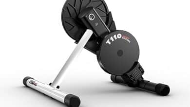 Magene T110 Smart Indoor Bike Trainer, Electromagnetic Direct-Drive Silent Bike Trainer with Adjustable Resistance, Bluetooth FTMS